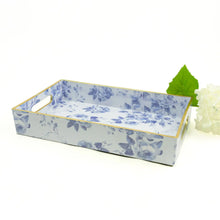 Load image into Gallery viewer, Blue Rose Vanity Tray