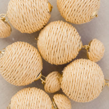 Load image into Gallery viewer, Natural Lido Pom Pom Statement Earrings