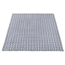 Load image into Gallery viewer, Laura Park Porto Tiles Navy Fleece Blanket