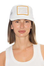 Load image into Gallery viewer, Friday Feelin' Friends in Low Places Trucker Hat in White