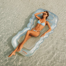 Load image into Gallery viewer, FUNBOY Blue Glitter Ombre Mesh Lounger Float