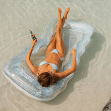 Load image into Gallery viewer, FUNBOY Blue Glitter Ombre Mesh Lounger Float