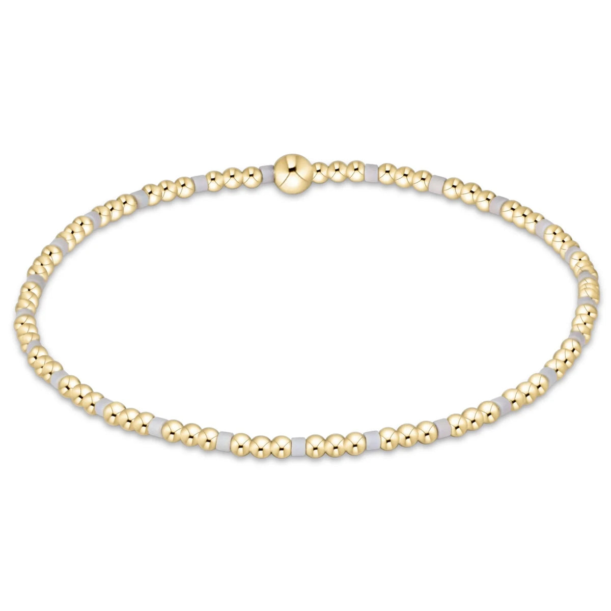 enewton • Hope Sincerity Pattern 2mm Bead Bracelet - White