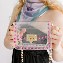 Load image into Gallery viewer, Jackie in Pink Clear Crossbody