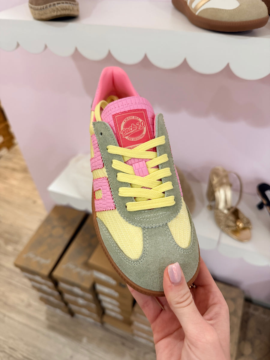 Back 70 Ghost C26 in Light Yellow/Light Green Pink Sneakers – The