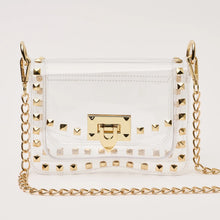 Load image into Gallery viewer, Jackie in Gold Clear Crossbody
