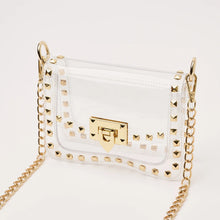 Load image into Gallery viewer, Jackie in Gold Clear Crossbody