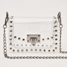 Load image into Gallery viewer, Jackie in Gunmetal Clear Crossbody