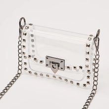 Load image into Gallery viewer, Jackie in Gunmetal Clear Crossbody