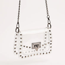 Load image into Gallery viewer, Jackie in Gunmetal Clear Crossbody