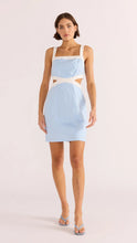 Load image into Gallery viewer, Mink Pink Pandora Contrast Mini Dress | Sky Blue