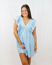 Load image into Gallery viewer, Prosperina Fairchild Mini Dress | Blue Gingham