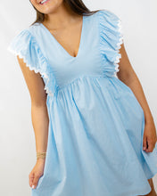 Load image into Gallery viewer, Prosperina Fairchild Mini Dress | Blue Gingham