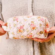 Load image into Gallery viewer, Essentials Quilted Cosmetic Pouch - Endless Daydream Cream