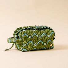 Load image into Gallery viewer, Essentials Quilted Cosmetic Pouch - Everbloom Forest Green