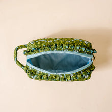Load image into Gallery viewer, Essentials Quilted Cosmetic Pouch - Everbloom Forest Green