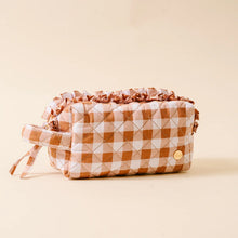 Load image into Gallery viewer, Essentials Quilted Cosmetic Pouch - Maple Gingham