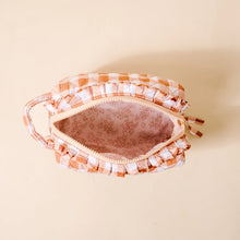 Load image into Gallery viewer, Essentials Quilted Cosmetic Pouch - Maple Gingham