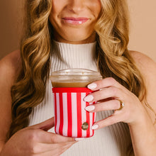 Load image into Gallery viewer, Peppermint Stripes Sip Savvy Drink Sleeve Regular