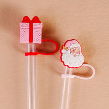 Load image into Gallery viewer, Jolly Santa Straw Topper Set