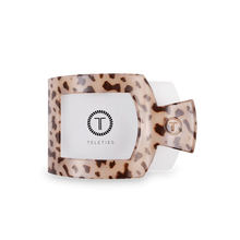 Load image into Gallery viewer, Teleties Blonde Tortoise Medium Flat Square Clip