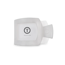 Load image into Gallery viewer, Teleties Coconut White Small Flat Square Hair Clip