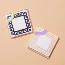 Load image into Gallery viewer, Meandros Greek Key Reusable Letterpress Coasters