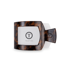 Load image into Gallery viewer, Teleties Tortoise Medium Flat Square Clip