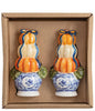 Mud Pie Pumpkin Topiary Salt & Pepper Shaker Set