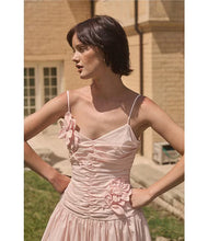 Load image into Gallery viewer, Lucy Paris Harlowe Ruched Midi Dress | Soft Pink