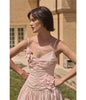 Lucy Paris Harlowe Ruched Midi Dress | Soft Pink