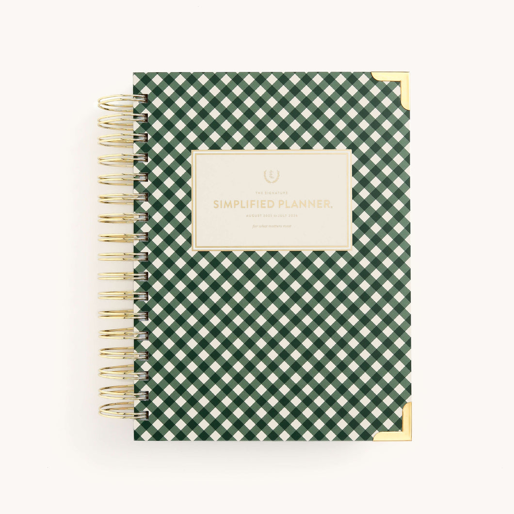 Emily Ley 2025-2026 Spiral Daily Simplified Planner | Camp Gingham