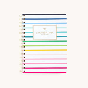 Emily Ley 2025-2026 Softcover Weekly Simplified Planner | Happy Stripe