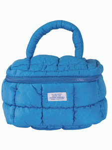 Quilted Glam Bag - Cerulean