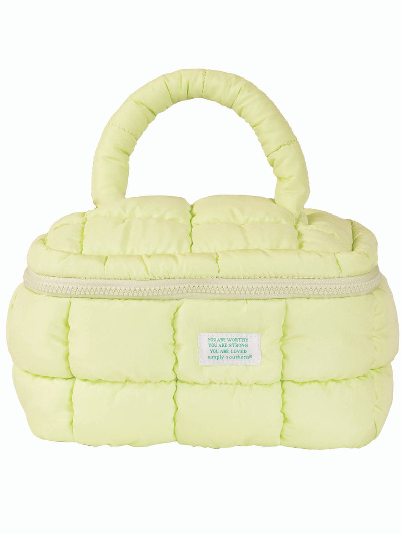 Quilted Glam Bag - Sage