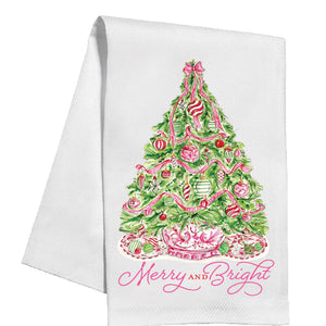 Pink Peppermint Tree Kitchen Towel