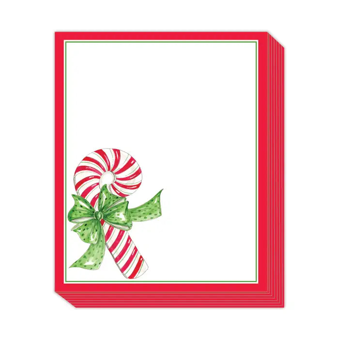 Handpainted Red And Green Striped Cand Short Stack