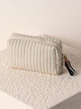 Load image into Gallery viewer, Ezra Small Boxy Cosmetic Pouch | Ivory