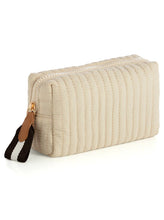 Load image into Gallery viewer, Ezra Small Boxy Cosmetic Pouch | Ivory