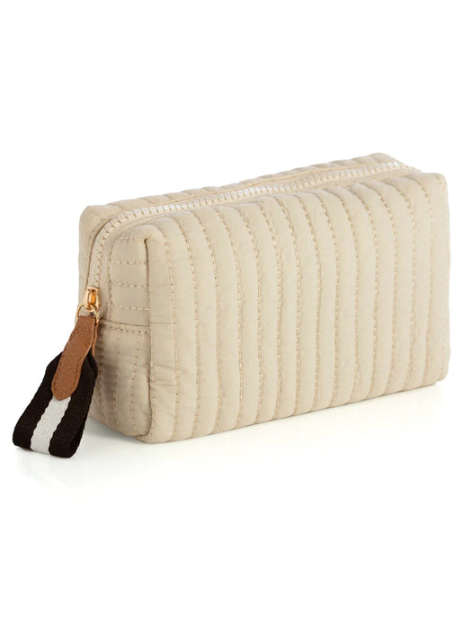 Ezra Small Boxy Cosmetic Pouch | Ivory