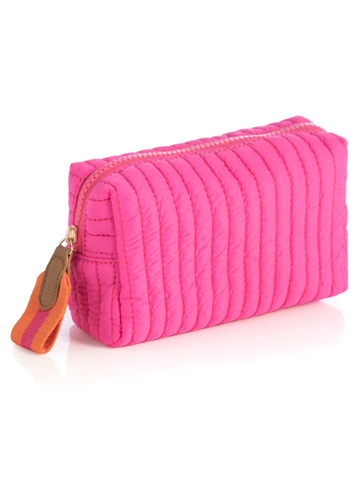 Ezra Small Boxy Cosmetic Pouch | Magenta