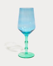 Load image into Gallery viewer, Wine Glass Set | Mint Condition / Hydrangea Blue