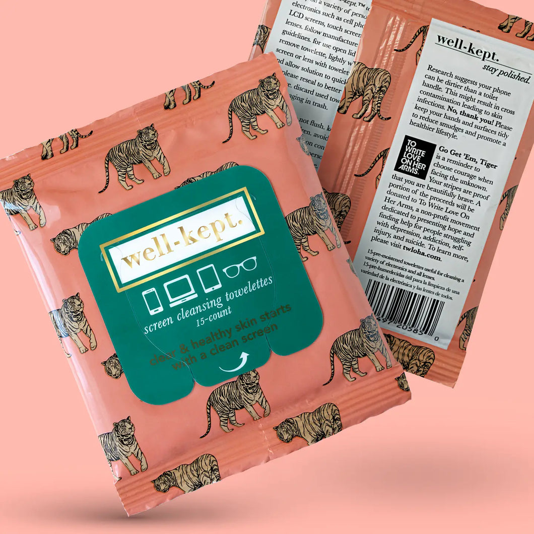 Go Get 'Em, Tiger Screen Cleansing Towelettes