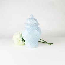 Load image into Gallery viewer, Light Blue Textured Ginger Jar