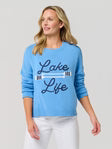 Load image into Gallery viewer, Shiraleah Lake Life Relaxed Fit Sweater | Blue