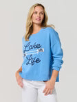 Load image into Gallery viewer, Shiraleah Lake Life Relaxed Fit Sweater | Blue