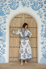 Load image into Gallery viewer, Maison Marigold Capri Maxi Dress | Blue Flower