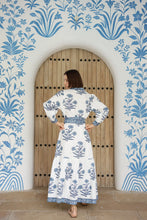 Load image into Gallery viewer, Maison Marigold Capri Maxi Dress | Blue Flower