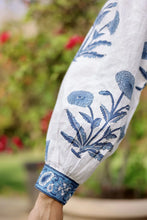 Load image into Gallery viewer, Maison Marigold Capri Maxi Dress | Blue Flower
