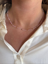 Load image into Gallery viewer, Rose Quartz Dainty Necklace